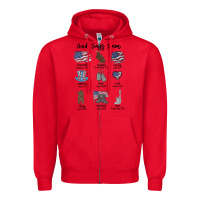 Red god says i am Zipper Hoodie - MaliasSmallBusiness