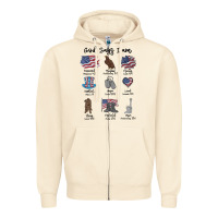 Sandshell god says i am Zipper Hoodie - MaliasSmallBusiness