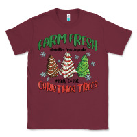 Burgundy farm fresh christmas trees Classic Tee - MaliasSmallBusiness