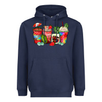 Navy strawberry coffee cups Heavyweight Hoodie - Zillion Design Studio