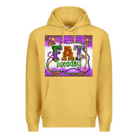 Antique Gold fat tuesday fleur de lis and mardi gras beads Premium Hoodie - Artiststas