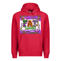 Fat Tuesday Fleur De Lis And Mardi Gras Beads Premium Hoodie | Teevron