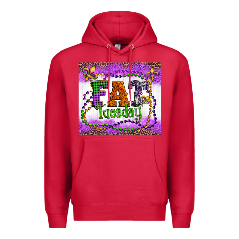 Fat Tuesday Fleur De Lis And Mardi Gras Beads Premium Hoodie by Artiststas | Teevron