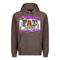 Coffee fat tuesday fleur de lis and mardi gras beads Premium Hoodie - Artiststas