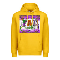 Lemon fat tuesday fleur de lis and mardi gras beads Premium Hoodie - Artiststas