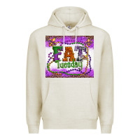 Oatmeal Heather fat tuesday fleur de lis and mardi gras beads Premium Hoodie - Artiststas