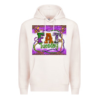 Pale Pink fat tuesday fleur de lis and mardi gras beads Premium Hoodie - Artiststas