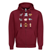 Burgundy god says i am Zipper Hoodie - MaliasSmallBusiness