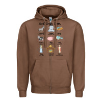 Chestnut god says i am Zipper Hoodie - MaliasSmallBusiness