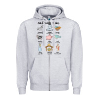 Heather Grey god says i am Zipper Hoodie - MaliasSmallBusiness
