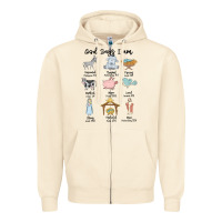 Sandshell god says i am Zipper Hoodie - MaliasSmallBusiness