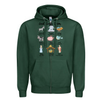 Sports Green god says i am Zipper Hoodie - MaliasSmallBusiness