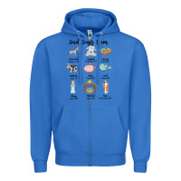 True Royal god says i am Zipper Hoodie - MaliasSmallBusiness