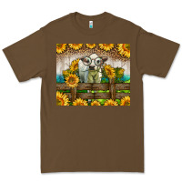 Cacao Western Charolais Heifer With Sunflowers Premium Tee - LillyAllenDesigns