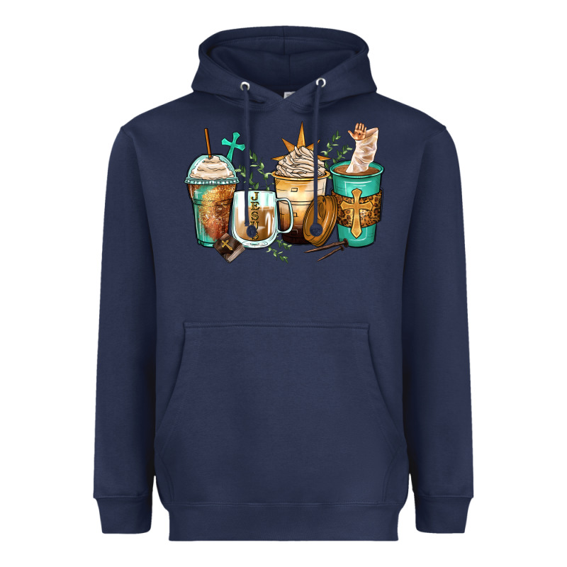 Jesus Coffee Cups Heavyweight Hoodie by Zillion Design Studio | Teevron