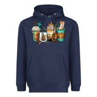 Navy jesus coffee cups Heavyweight Hoodie - Zillion Design Studio