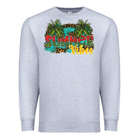 Heather Grey summer vibes Premium Sweatshirt - SublimationCraftShop