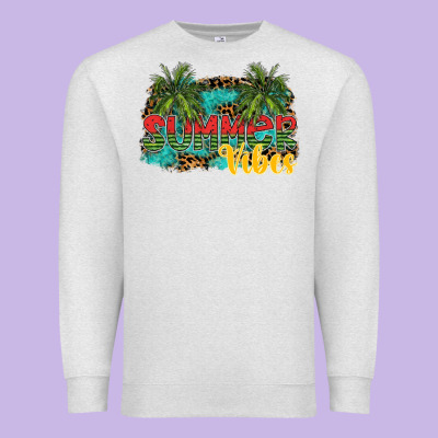 Summer Vibes Premium Sweatshirt Designed By Sublimationcraftshop