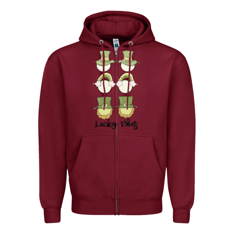 Lucky Vibes Zipper Hoodie by MaliasSmallBusiness | Teevron