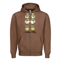 Chestnut lucky vibes Zipper Hoodie - MaliasSmallBusiness