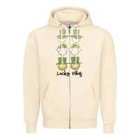 Sandshell lucky vibes Zipper Hoodie - MaliasSmallBusiness