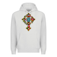 Dove Grey christmas cross Premium Hoodie - AdoDesignShop