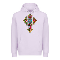Lilac christmas cross Premium Hoodie - AdoDesignShop