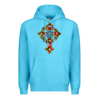 Ocean Blue christmas cross Premium Hoodie - AdoDesignShop