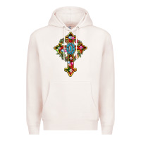 Pale Pink christmas cross Premium Hoodie - AdoDesignShop