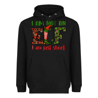 Black i am not an elf i am just short christmas Heavyweight Hoodie - RanaPortraitStore
