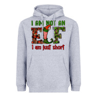 Heather Grey i am not an elf i am just short christmas Heavyweight Hoodie - RanaPortraitStore