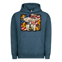 Pigment Midnight Navy 4th of july llama Urban Hoodie - LillyAllenDesigns