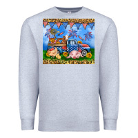 Heather Grey America farm animals truck 20oz skinny tumbler Premium Sweatshirt - Neo Western
