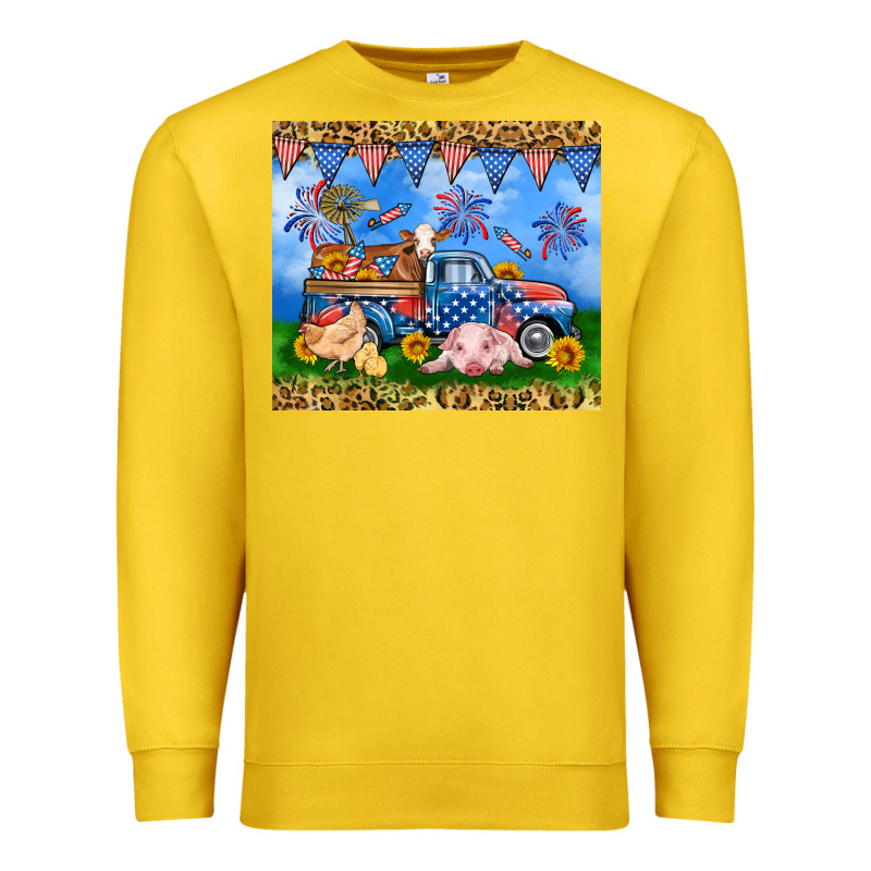 America Farm Animals Truck 20oz Skinny Tumbler Premium Sweatshirt by Neo Western | Teevron