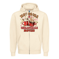 Sandshell hot cocoa and christmas movies Zipper Hoodie - MaliasSmallBusiness