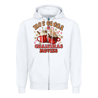 White hot cocoa and christmas movies Zipper Hoodie - MaliasSmallBusiness