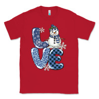 Red love snowman Classic Tee - MaliasSmallBusiness