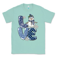 Seafoam love snowman Classic Tee - MaliasSmallBusiness