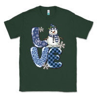 Sports Green love snowman Classic Tee - MaliasSmallBusiness