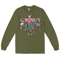 Army Green gypsy soul thunderbird Long Sleeve Tee - BarkalooDesign