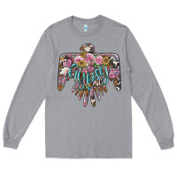 Heather Grey gypsy soul thunderbird Long Sleeve Tee - BarkalooDesign