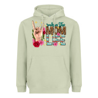 Matcha rockin the mom life mothers day Heavyweight Hoodie - texasbilliewilder