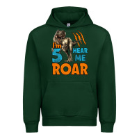 Forest Green i'm five hear me roar dinosaur birthday Urban Hoodie - LillyAllenDesigns
