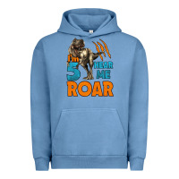 Pigment Pebble Blue i'm five hear me roar dinosaur birthday Urban Hoodie - LillyAllenDesigns