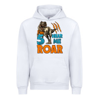 White i'm five hear me roar dinosaur birthday Urban Hoodie - LillyAllenDesigns