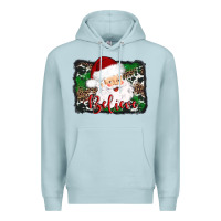 Blue Mist believe santa Premium Hoodie - AdoDesignShop