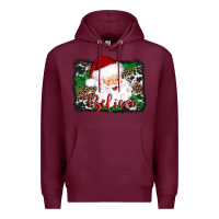 Burgundy believe santa Premium Hoodie - AdoDesignShop