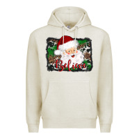 Oatmeal Heather believe santa Premium Hoodie - AdoDesignShop