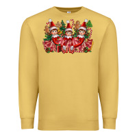 Antique Gold Christmas girl elfs Premium Sweatshirt - FaDigitalArtStudio