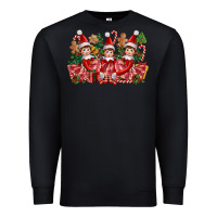 Black Christmas girl elfs Premium Sweatshirt - FaDigitalArtStudio